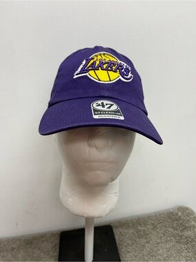 47 Brand Los Angeles Lakers StrapBack Hat Purple Adjustable OSFA NBA NWT NEW